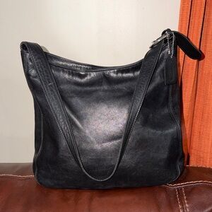 ‼️Vintage Coach Black Leather Hobo Shoulder Bag